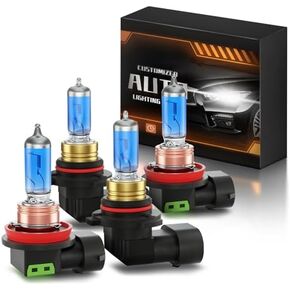 Sienna Halogen Headlight Bulbs Fits For 2011-2020 Toyota Sienna Halogen High Low Beam Combo, Ultra Bright 5000K White Bulbs, 12V-100W, Pack of 4 in Saudi Arabia