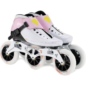 Blue Carbon Fiber Speed Skates 4x100mm for Men Women, Inline Racing Skates, ABEC-9 Bearings PU Wheels for Outdoor Fitness & Street Skating in Kuwait