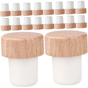 Zerodeko 24pcs High Molecular Material Wine Bottle Cork Stopper T-plugs for Wine Beer Lab Storage Extreme Temp Protection in Saudi Arabia