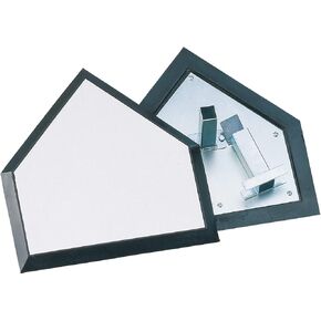 Trigon Sports Pro Homeplate with Ground Anchor for Baseball and Softball, Sporting Equipment for Coaching Youth, High School, College, Pro Baseball Teams, Heavy Duty, White, Size: 20"x 21"x 9" in Saudi Arabia