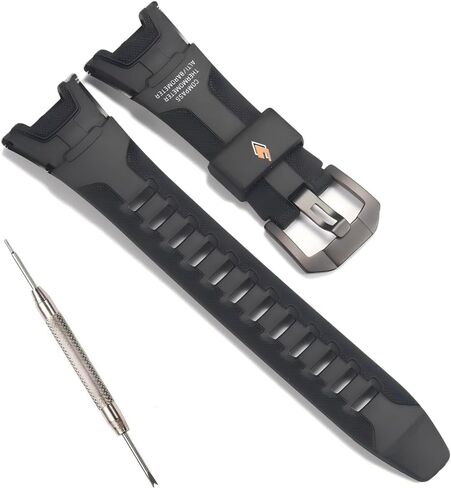 استبدال فرقة مراقبة الراتنج لـ Casio PRG-110Y PRG-110C PRW-1300 PAW-1300 WIRSTBAND BLACK METAL BOCKLE STRAP in Kuwait