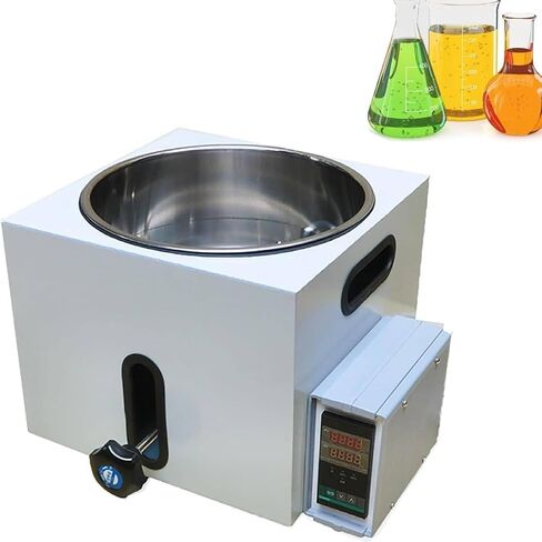 Digital Thermostatic Water Bath,Lift Type Lab Water Bath.Digital Heating Device w/Stainless Steel Liner,LED Display & Precise Temperature Control, for Laboratory (5L) in Kuwait