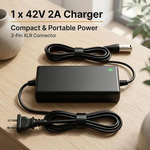 W15128190014 42V 2A Charger Compatible with Razor MX500 36V Charger (3-Pin XLR Connector) for Razor Crazy Cart Currie, XL, MX650, Ezip E1000, Schwinn S1000, X-600, S600 in Kuwait