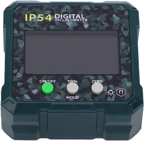 Digital Inclinometer with Backlit LCD and Magnetic Base, 4x90 Degree Measuring Range, IP54 Water, Data Hold Function for Precision Measurement in Saudi Arabia