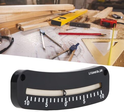 Bewinner Mini Tube Clinometer -10° to 0° to 10° Clear Scale Angle Inclinometer with Fixing Hole, ABS Horizontal Micro Angle Measurement Tool, Accurate Damping Fluid Level Gauge in Kuwait