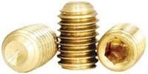برغي مجموعة المقبس، نقطة كوب، 8-32 × 5/16 بوصة، نحاس، مقبس سداسي (الكمية: 100) خيط خشن، #8 Grub/Blind/Allen/برغي بدون رأس، الطول: 5/16 بوصة in Kuwait