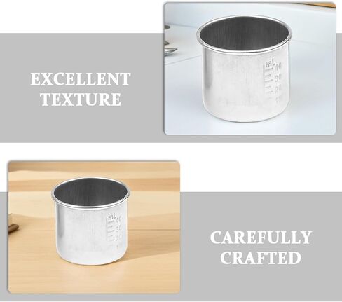SEWACC 4pcs Stainless Steel Measuring Cups 40ml Multi-function Graduated Medicine Cups Portable Reusable for Household Liquid Medication in Kuwait