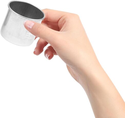 SEWACC 4pcs Stainless Steel Measuring Cups 40ml Multi-function Graduated Medicine Cups Portable Reusable for Household Liquid Medication in Kuwait