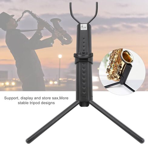 Saxophone Stand, Portable Saxophone Bracket Adjustable Stand Sax Holder Folding Legs with Bag for Music Rehearsals Performances in Kuwait