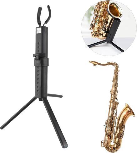 Saxophone Stand, Portable Saxophone Bracket Adjustable Stand Sax Holder Folding Legs with Bag for Music Rehearsals Performances in Kuwait