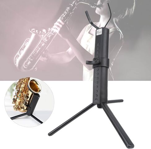 Saxophone Stand, Portable Saxophone Bracket Adjustable Stand Sax Holder Folding Legs with Bag for Music Rehearsals Performances in Kuwait