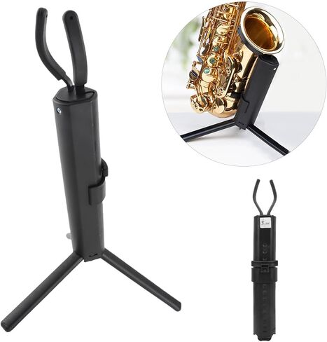 Saxophone Stand, Portable Saxophone Bracket Adjustable Stand Sax Holder Folding Legs with Bag for Music Rehearsals Performances in Kuwait