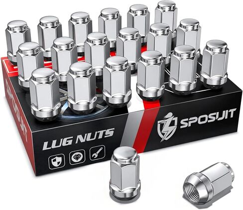 Sposuit M12x1.5 Lug Nuts - Replacement for 2011-2017 Bucik Verano, 2012-2024 Encore, 2014-2020 Envision - Closed End Chrome Lug Nut(20 Pcs) in Saudi Arabia