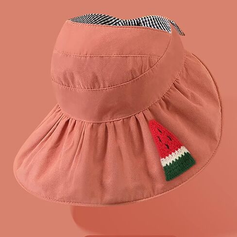 قبعة شمسية للأطفال، مصنوعة من القطن ذو وجهين كرتوني، قطعة علوية فارغة للجنسين بتصميم صياد السمك للأطفال الصغار، مقاس قابل للتعديل باللون الأصفر in Kuwait