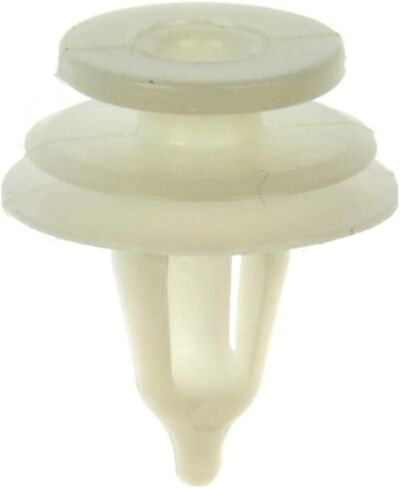 KarParts360 Multi-Purpose Retainer | Nylon Material | White | 7 Millimeters Fastener Hole Size | 25 pieces | Replacement For 6503896, 6504014 in Kuwait