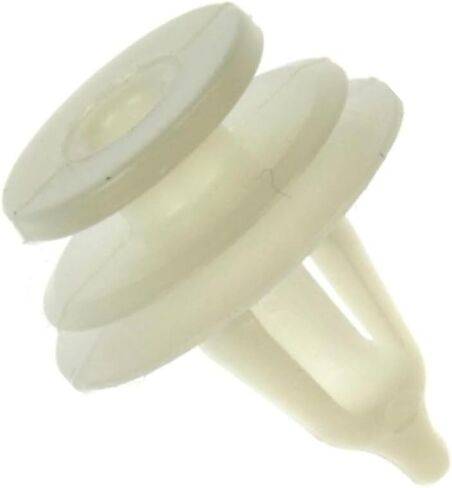 KarParts360 Multi-Purpose Retainer | Nylon Material | White | 7 Millimeters Fastener Hole Size | 25 pieces | Replacement For 6503896, 6504014 in Kuwait