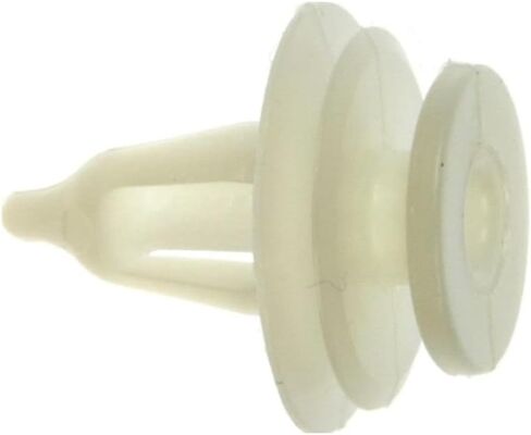 KarParts360 Multi-Purpose Retainer | Nylon Material | White | 7 Millimeters Fastener Hole Size | 25 pieces | Replacement For 6503896, 6504014 in Kuwait