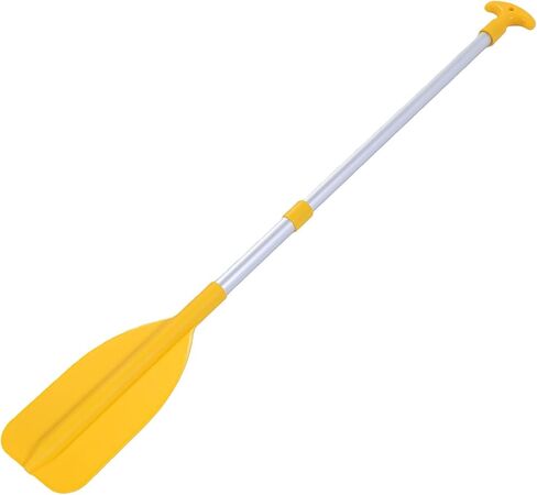 Boat Paddle, Lightweight Telescoping Kids Boat Paddle Canoe Oar with Water Spray Function Aluminum Alloy Shaft Yellow in Kuwait
