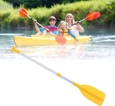 Boat Paddle, Lightweight Telescoping Kids Boat Paddle Canoe Oar with Water Spray Function Aluminum Alloy Shaft Yellow in Kuwait
