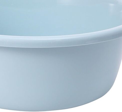 12 Inch Round Plastic Wash Basin, Washing Basin Thickened Large Capacity for Home Dormitory Bathroom, Lightweight Durable Easy Clean in Kuwait