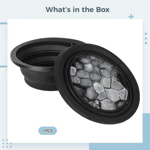 Silicone Bowl for Face Ice Bath, Foldable Facial Therapy Basin with Integrated Ice Cube Mold, Wall-Mountable and Travel-Friendly Design for Skin Care Routine in Kuwait