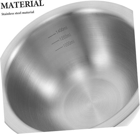 Housoutil Stainless Steel Gold Panning Basin 1400ml, Entry-Level Gravel Mining Tool and Ornament Cleaning Bowl for Raw Ore Sorting and Rough Gold Collecting in Saudi Arabia