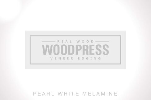 شريط حافة من الميلامين الأبيض اللؤلؤي مقاس 7/8 بوصة من WoodPress، شريط قشرة مُلصق مسبقًا - لفة 25 قدمًا - يمكن كيها لسهولة الاستخدام - سوف يغطي حافة لوحة MDF القياسية مقاس 8 × 4 بوصة in Kuwait