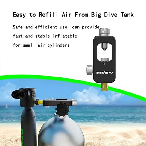 DEDEPU Scuba Adapter, 8mm PCP Scuba Tank Adapter, Diving Air Cylinder Refill Adapter Paintball Fill Adapter, Up to 4500 Psi High Pressure, Aluminium Alloy in Kuwait