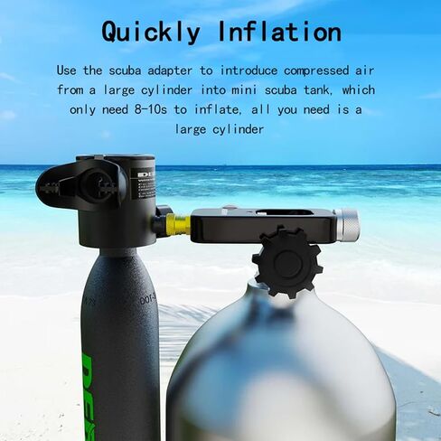DEDEPU Scuba Adapter, 8mm PCP Scuba Tank Adapter, Diving Air Cylinder Refill Adapter Paintball Fill Adapter, Up to 4500 Psi High Pressure, Aluminium Alloy in Kuwait