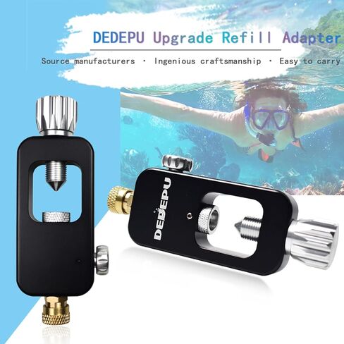 DEDEPU Scuba Adapter, 8mm PCP Scuba Tank Adapter, Diving Air Cylinder Refill Adapter Paintball Fill Adapter, Up to 4500 Psi High Pressure, Aluminium Alloy in Kuwait
