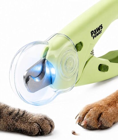 Cat Nail Clipper & Small Dog Nail Clippers with LED Light - Illuminates Nails & Bloodline for Safe, Easy Trimming - Extra Sharp, Avoid Over-Cutting - Essential Cat Supplies, White in Saudi Arabia