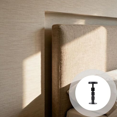 Bed Headboard Stopper, Adjustable 3.3-4.3 in / 84-110 mm, Metal Bed Headboard Support Brackets with Anti-Noise Pads and Double-Sided Tape, Wall Protector in Kuwait