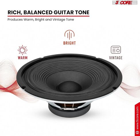 5 CORE 12 Inch Guitar Speaker 300W Replacement 8 Ohm Amplifier Driver Voice Coil 2 Inch Y30 Magnet 40 Oz Very Loud Touch Sensitive Ideal Guitar Cabinet Speakers in Kuwait