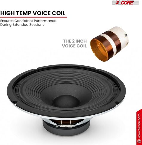 5 CORE 12 Inch Guitar Speaker 300W Replacement 8 Ohm Amplifier Driver Voice Coil 2 Inch Y30 Magnet 40 Oz Very Loud Touch Sensitive Ideal Guitar Cabinet Speakers in Kuwait