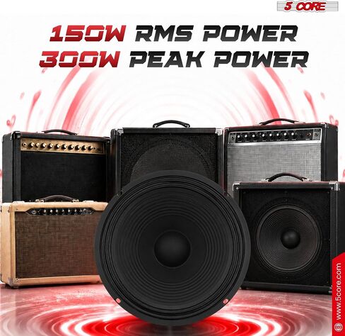 5 CORE 12 Inch Guitar Speaker 300W Replacement 8 Ohm Amplifier Driver Voice Coil 2 Inch Y30 Magnet 40 Oz Very Loud Touch Sensitive Ideal Guitar Cabinet Speakers in Kuwait