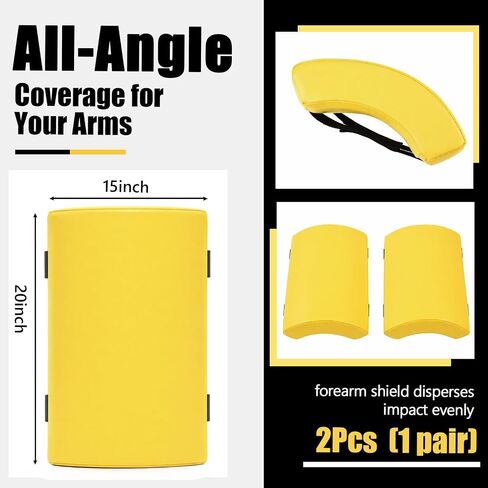 Tinideya Curved Football Forearm Shield Blocking Pad Weatherproof PVC Football Forearm Blocking and Sparring Training Pads Denser Softer Foam Training Equipment for Coaches Backs Team Drills Running in Kuwait