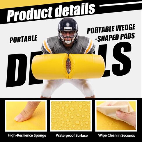 Tinideya Curved Football Forearm Shield Blocking Pad Weatherproof PVC Football Forearm Blocking and Sparring Training Pads Denser Softer Foam Training Equipment for Coaches Backs Team Drills Running in Kuwait