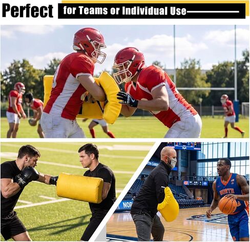 Tinideya Curved Football Forearm Shield Blocking Pad Weatherproof PVC Football Forearm Blocking and Sparring Training Pads Denser Softer Foam Training Equipment for Coaches Backs Team Drills Running in Kuwait