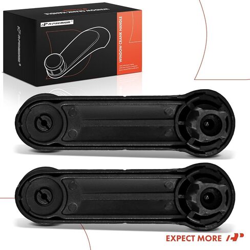 مقابض نافذة A-Premium مكونة من قطعتين متوافقة مع Ford F-150 2015-2023، F-250/F-350/F-450 Super Duty 2017-2022، F-550 Super Duty 2017-2018، أسود مزخرف، السائق الأمامي وجانب الراكب in Kuwait