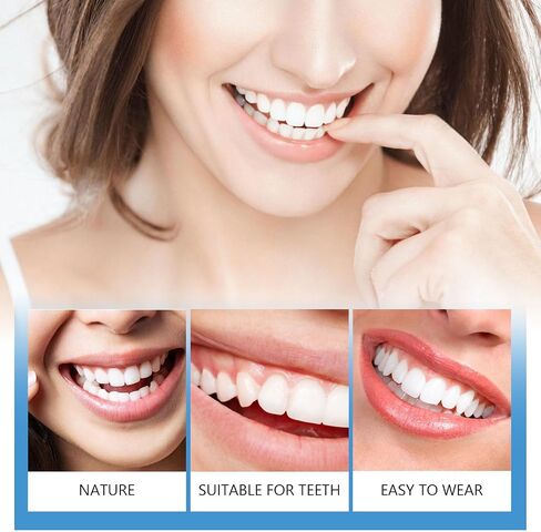 Moldable False Teeth,Silicone Dentures,Men and Veneers Teeth for Women,Upper and Lower Matching Set, Convenient and Quick, Suitable for Daily, Party in Kuwait