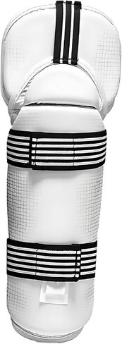 Taekwondo Forearm & Elbow Protector, White TKD Guard, Maya Pattern Design, Impact-Resistant, Breathable, for Sparring in Kuwait