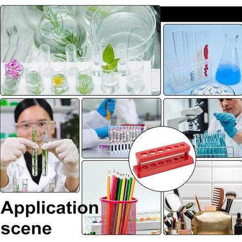 3PCS Test Tube Rack Multi Use Cylinder Tube Display Racks Syringe Holder 6 Holes with Hole Diameter 13/18mm for Science Experiment Party Classroom Teaching Test Tubes Holder in Saudi Arabia
