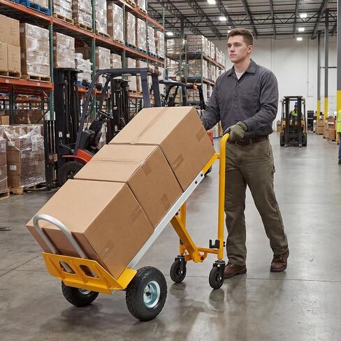 4-in-1 Aluminum Heavy Duty Folding Hand Truck 1000 lbs Capacity, Convertible Cart & Platform Dolly, Lightweight Heavy Duty Moving Truck for Warehouse, Garage, Travel, Delivery in Saudi Arabia