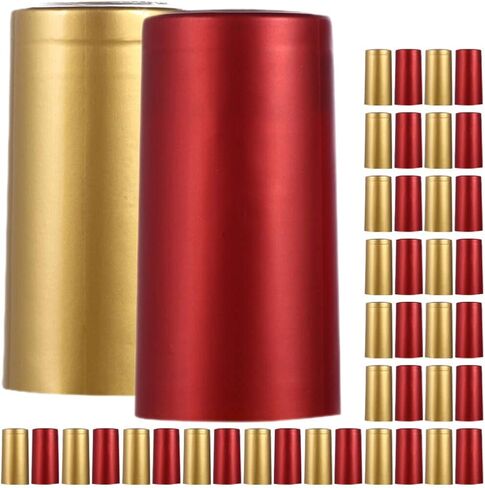 أغطية انكماش حراري من NUOBESTY لزجاجات النبيذ 100 قطعة من غشاء الغلق المرن من مادة PVC يناسب قطر 1.30 بوصة لزجاجة النبيذ وأكمام قابلة للانكماش لأقبية المنزل والتعبئة والحفظ بنفسك in Kuwait