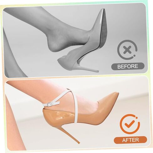 1pair Cross Ankle Straps for High Heels Faux Leather -drop Prevents Slipping and Comfort for Loose-fitting Footwear in Kuwait