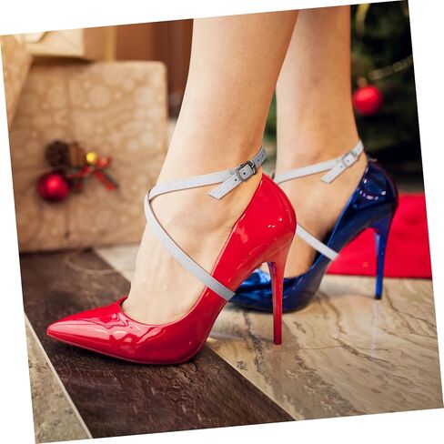 1pair Cross Design -drop High Heel Straps for Women Detachable Ankle to Prevent Loose Heels Practical Accessory Multiple Colors in Kuwait