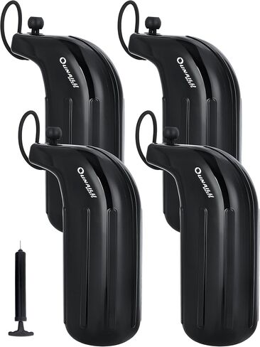 Low Freeboard Boat Fenders 5x16 inch Non-Roll Boat Bumpers for Docking,Comes with Ropes and Pump to Inflate,Marine-Grade Vinyl Protection for Bass/Ski/Bay Boats in Kuwait