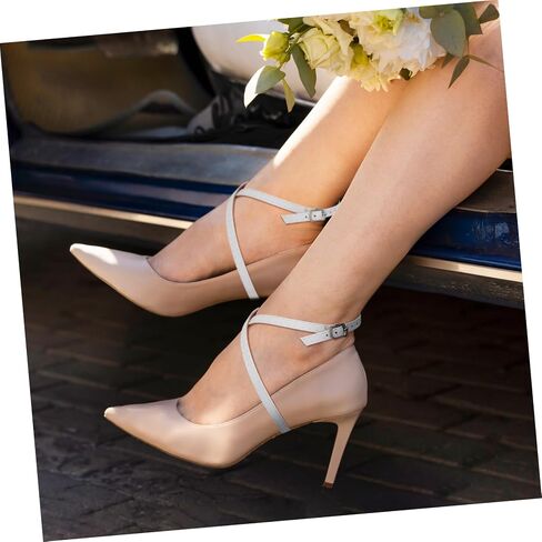 1pair Cross Design -drop High Heel Straps for Women Detachable Ankle to Prevent Loose Heels Practical Accessory Multiple Colors in Kuwait