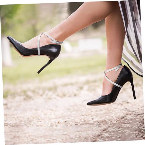 1pair Cross Design -drop High Heel Straps for Women Detachable Ankle to Prevent Loose Heels Practical Accessory Multiple Colors in Kuwait