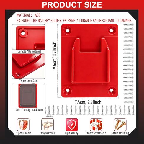 10Pack Tool Mount Holder With Screws for 18v Cordless Power Tools, Heavy Duty Drill holder Wall Mount Fit 18V Drill/Driver 2804-22 2803-22 2803-20 2804-20 2604-20 in Kuwait